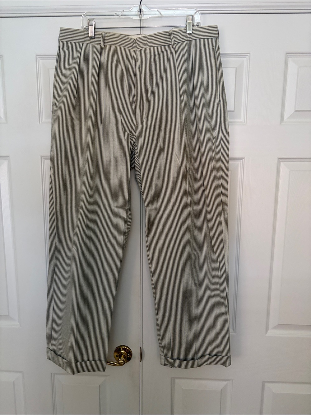 Men's Pinstripe Dress Pants - Polo by Ralph Lauren Beige/Black